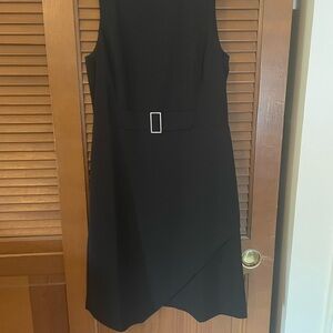 White House Black Market Black Asymmetrical Sheath Dress